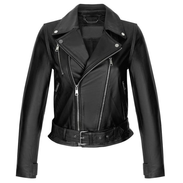 Rens af lderjakke - sort