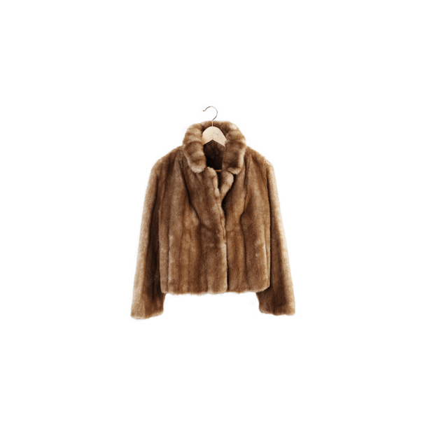Brun mink jakke
