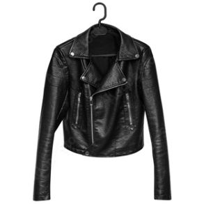 SORT LDERJAKKE - DAME